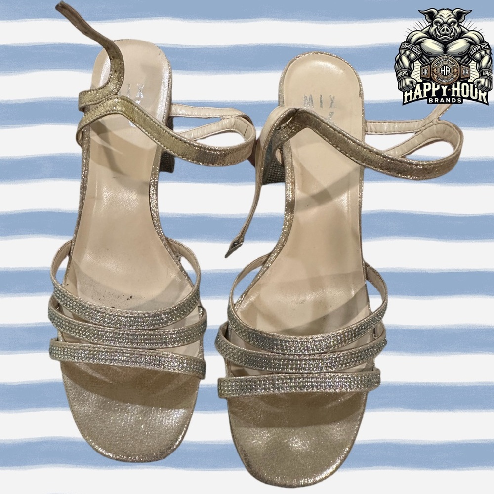 Mix No. 6 Silver Slingback Heel - Women's Size 9 1/2